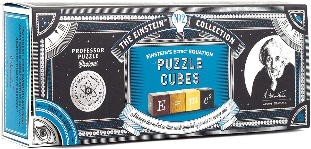 Einstein E=mc2 Ahşap Küpler