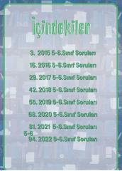 Kanguru Matematik 5-6. sınıflar 8 yıllık Arşiv
