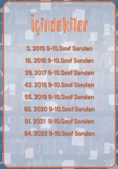 Kanguru Matematik 9-10. sınıflar 8 yıllık Arşiv