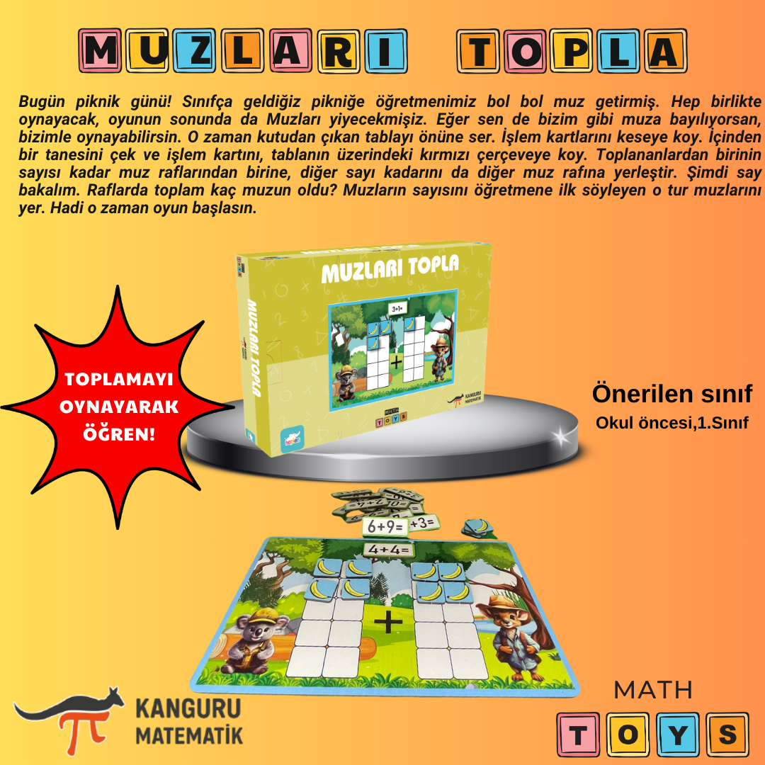 Muzları Topla - Kanguru Math Toys Kutu Oyunu